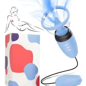 Succionador de clitoris, pezones, glande, con lengua y bala vibradora. Estimulador de punto G